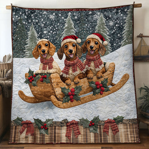 Merry Ride Dachshund WN1211074CL Quilt