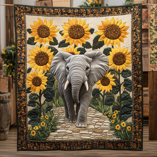 Elephant & Sunflower DH1010008CL Quilt