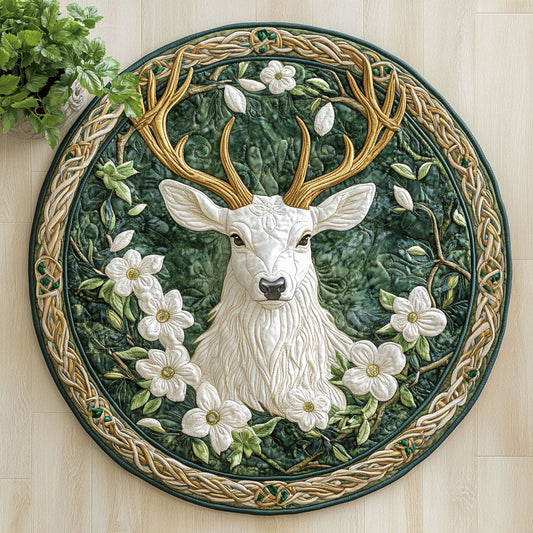 Deer Charm CW0907013CL Quilted Round Mat