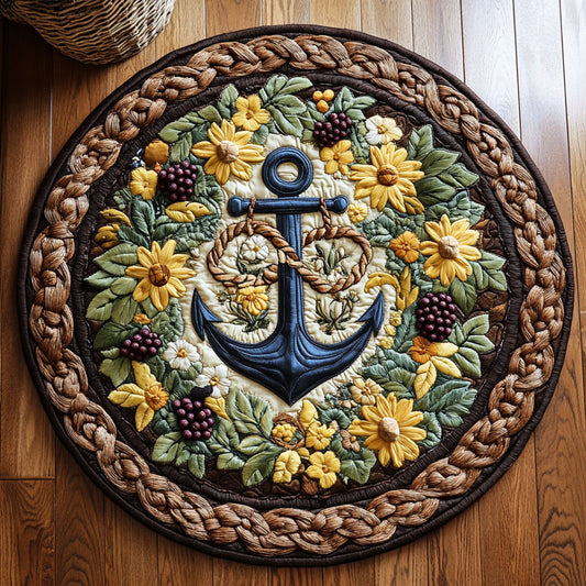 Autumn Harbor WY1106005CL Quilted Round Mat