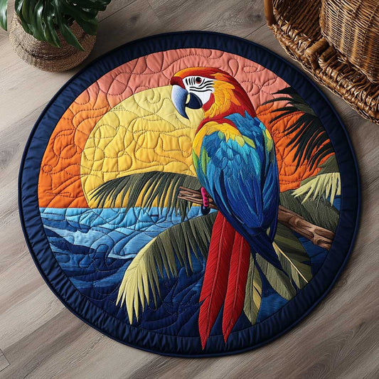 Exotic Parrot WN2103049CL Quilted Round Mat