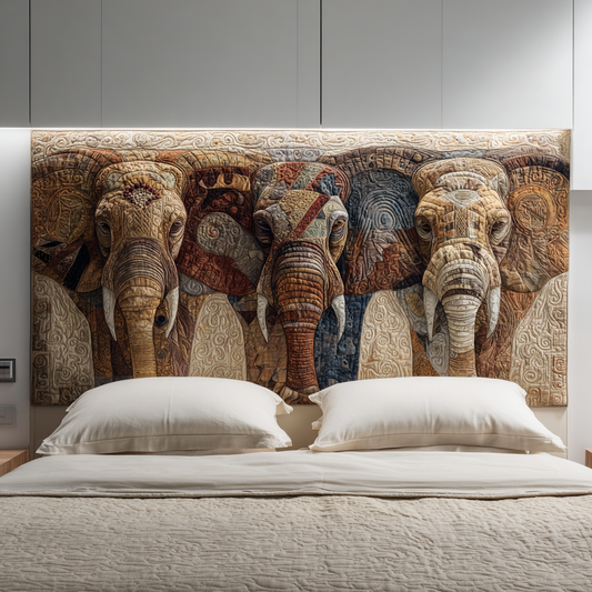 Wild Elephants XR1712022CL Quilted Headboard Slipcover