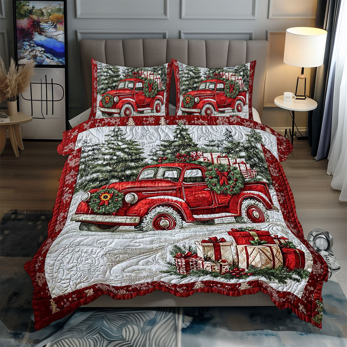 Christmas Gift Truck WP2611037CL Duvet Cover Set