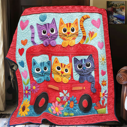 Hippie Cat Bus CW1411006CL Quilt