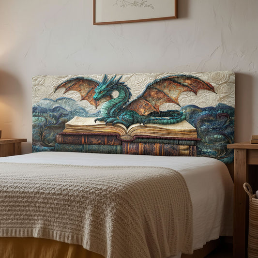 Library Dragon Keeper CW2612009CL Quilted Headboard Slipcover