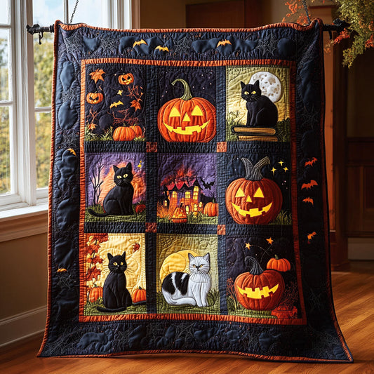 Cats In Halloween Night WY2208081CL Quilt