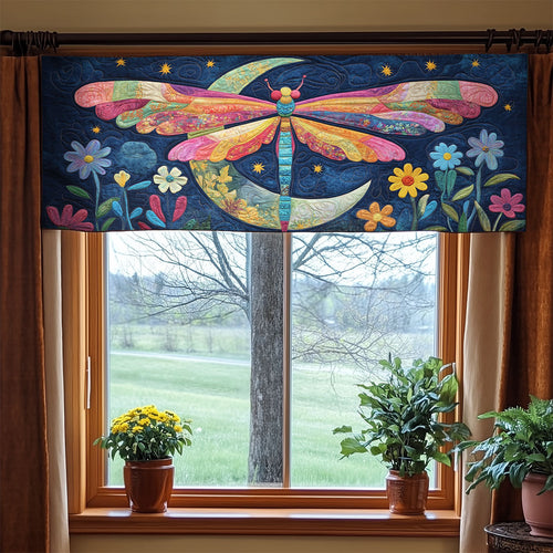 Dragonfly Flower WX2804005CL Quilted Valance