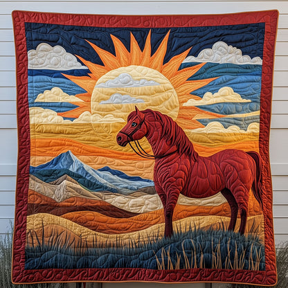 Sunset Stallion Horse LT0910059CL Quilt
