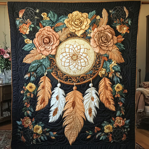 Rose Feather Dreamcatcher WY1706040CL Quilt
