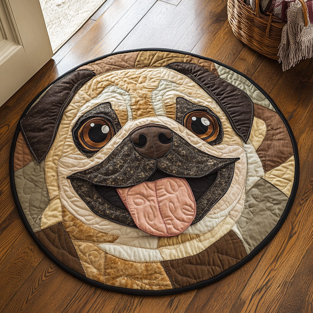 Patch Pug CP0107020CL Quilted Round Mat