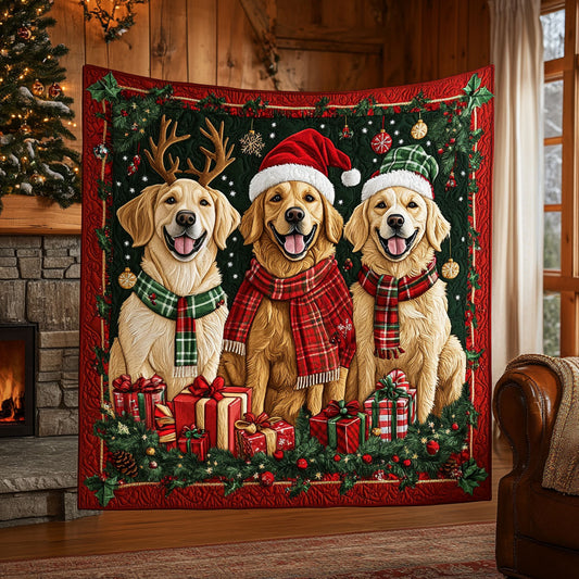 Golden Retriever Spring Bloom WN15080052CL Quilt