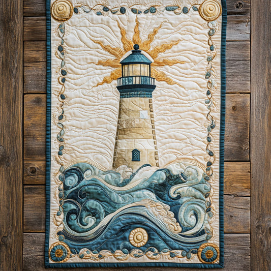 Lighthouse In Wave WY2904092CL Quilted Table Runner