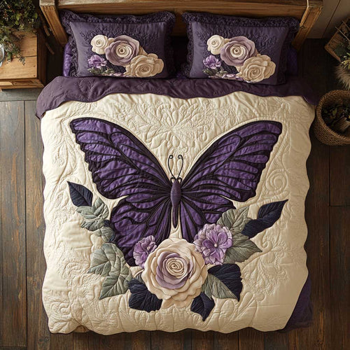 Serene Purple Butterfly WP3112020CL Duvet Cover Set