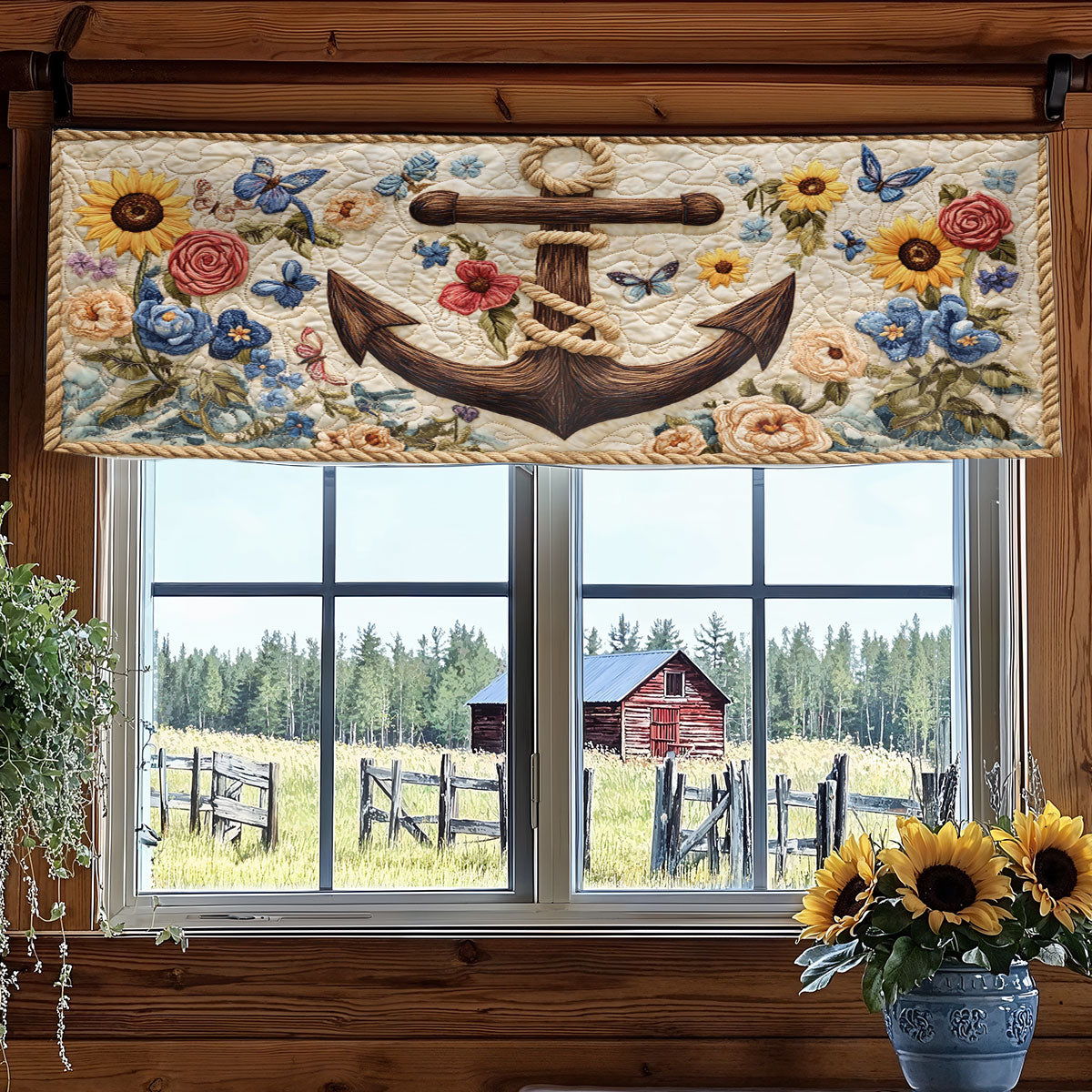 Anchor Bloom WN0407002CL Quilted Valance