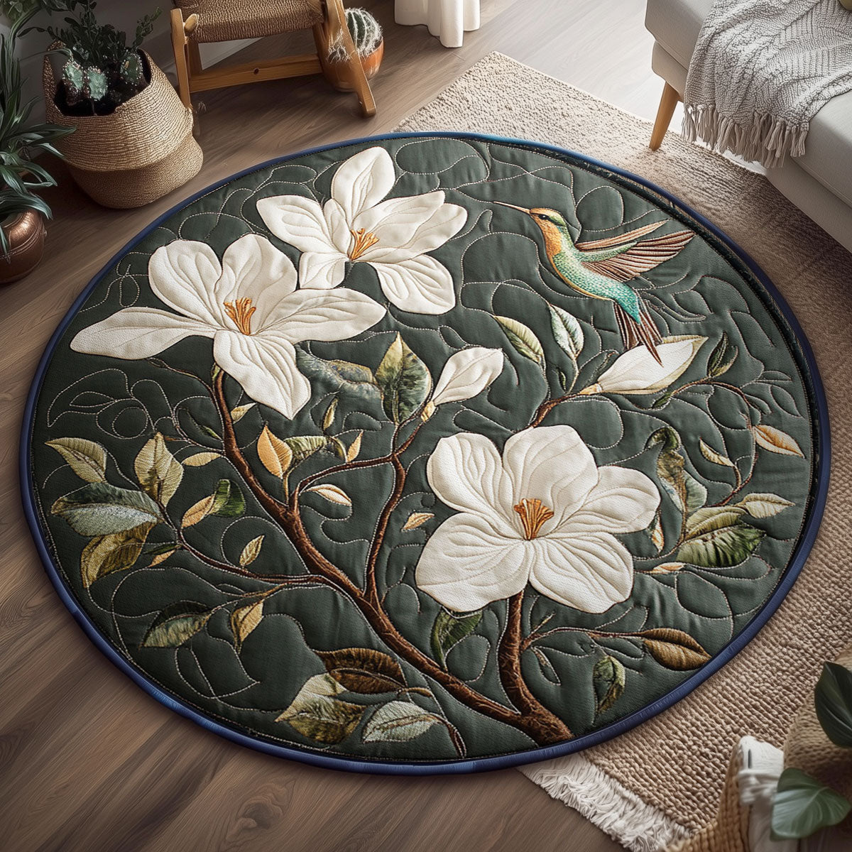 Green Wings WY2203062CL Quilted Round Mat