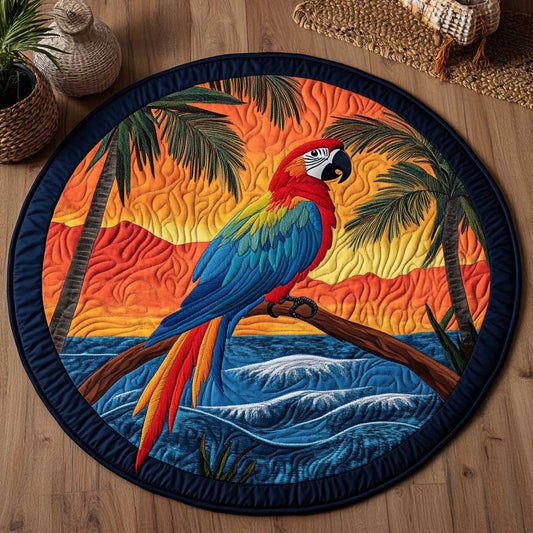 Paradise Parrot WN2103046CL Quilted Round Mat