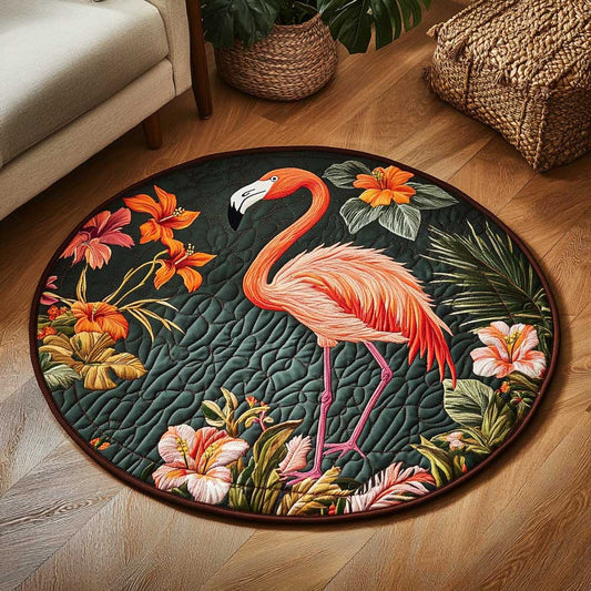 Flamingo Fantasy WN1803045CL Quilted Round Mat