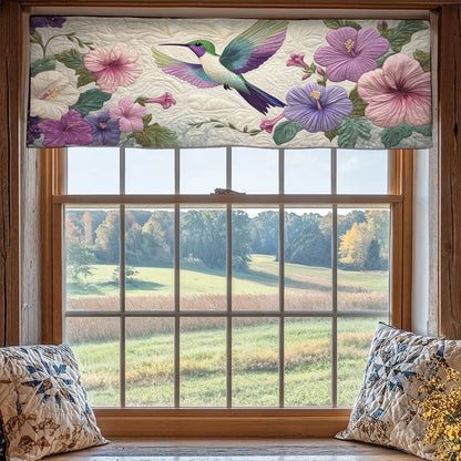 Hummingbird Floral WX2205036CL Quilted Valance