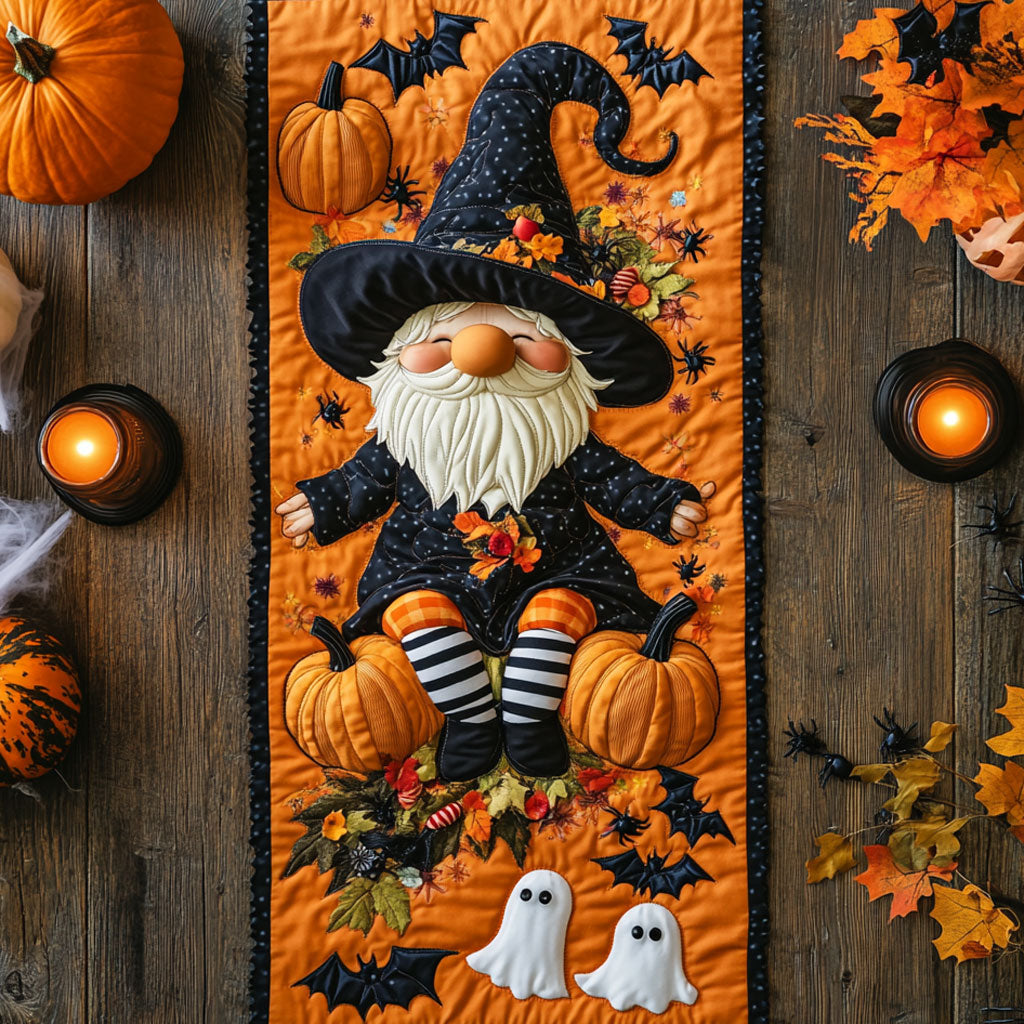 Boo Gnome Bash WN1507004CL Quilted Table Runner