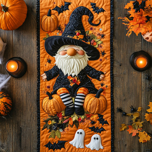 Boo Gnome Bash WN1507004CL Quilted Table Runner