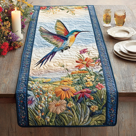 Hummingbird Bloom CW3005622CL Quilted Table Runner