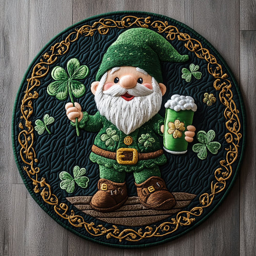 Leprechaun Gnome Magic WN1407033CL Quilted Round Mat