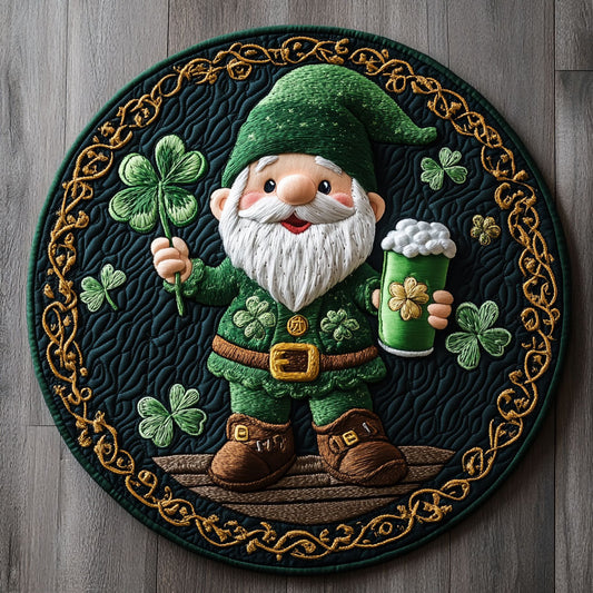 Leprechaun Gnome Magic WN1407033CL Quilted Round Mat