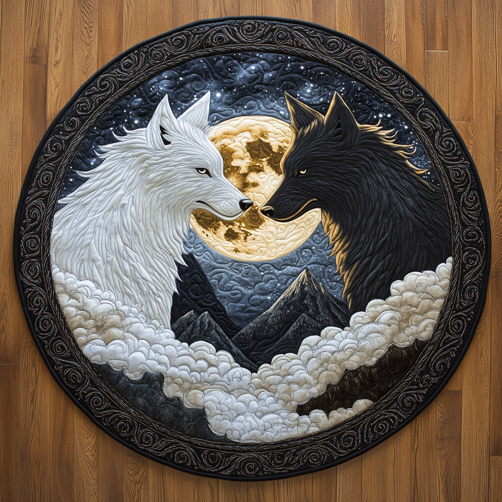 Under The Moonlight CQ0505031CL Quilted Round Mat