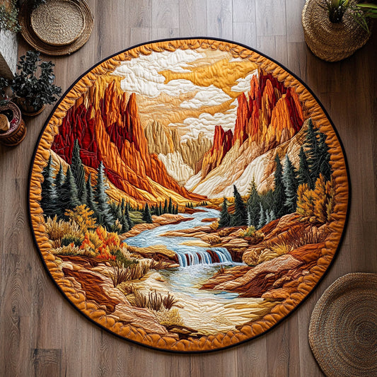 Majestic Canyon WY1906055CL Quilted Round Mat
