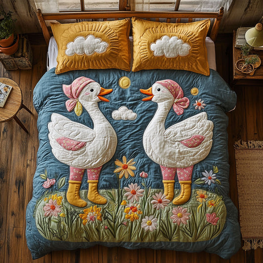 Gossip Geese Pair WJ2503024CL Duvet Cover Set