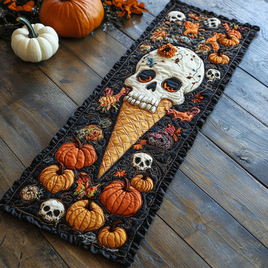 Skull Ice CP1305015CL Quilted Table Runner