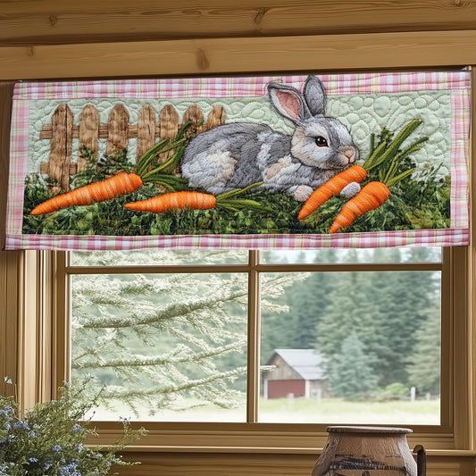 Rustic Bunny Delight WJ0705024CL Quilted Valance