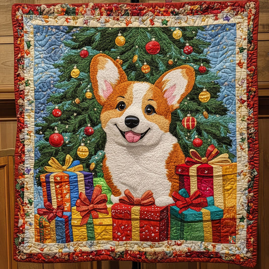 Corgi Love Christmas YR1710006CL Quilt