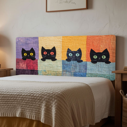 Peeking Cat WJ1212024CL Quilted Headboard Slipcover