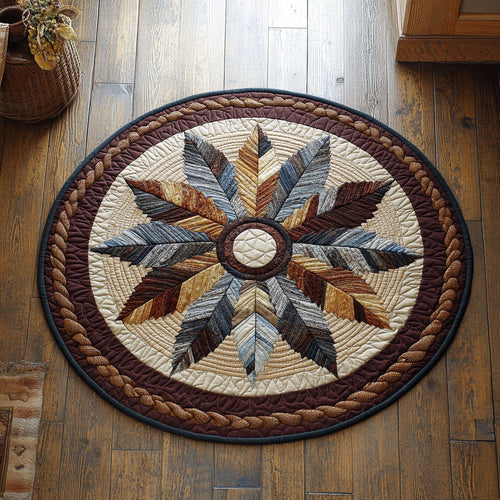 Sun Feather Bloom CP1007011CL Quilted Round Mat