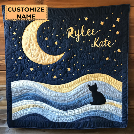 Starlit Whiskers WJ1607007CL Personalized Baby Quilt