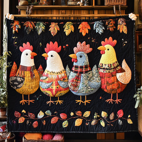 Autumn Hens Parade WY0108057CL Quilt