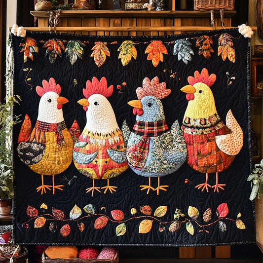 Autumn Hens Parade WY0108057CL Quilt
