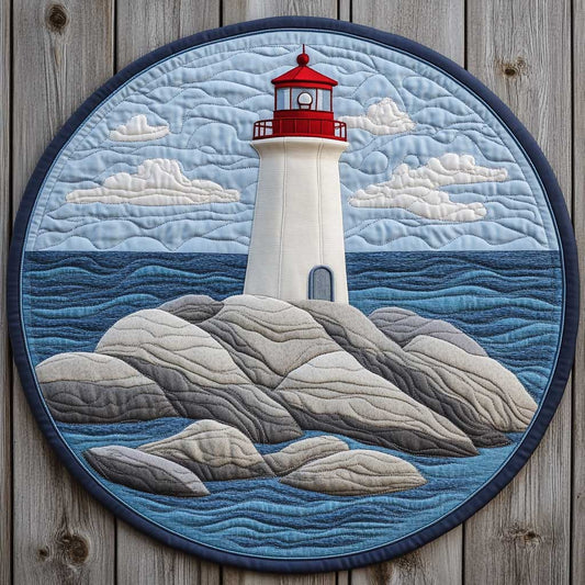 Celestial Lighthouse WN2503041CL Quilted Round Mat