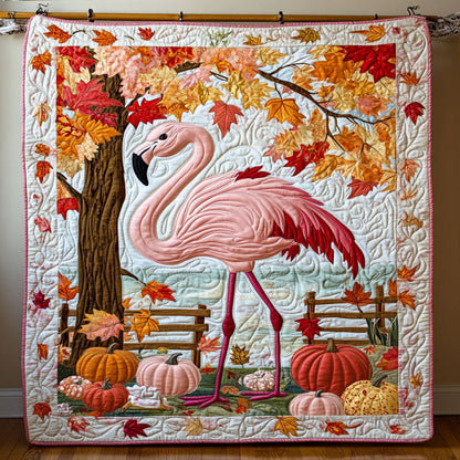 Flamingo And Pumpkins WY2208104CL Quilt