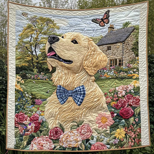 Adorable Golden Retriever WP1012001CL Quilt