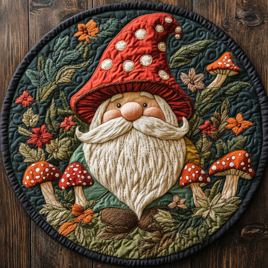 Autumn Gnome Spirit WN1507001CL Quilted Round Mat