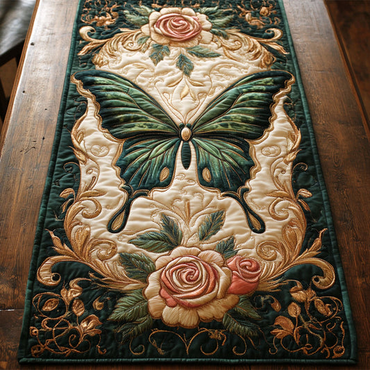 Blossom and Butterflies CM2504013CL Quilted Table Runner
