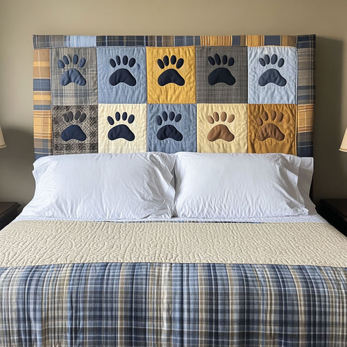 Comfort Dog Paw WN1712004CL Quilted Headboard Slipcover