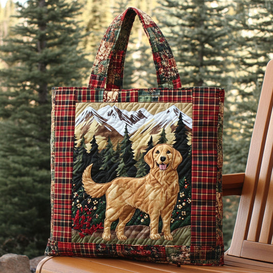Golden Retriever Winter Magic WN0611061CL Quilted Tote Bag