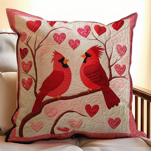 Couple Cardinal WX2401062CL Quilt Pillow Case