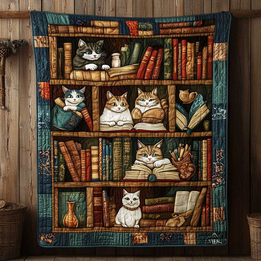 Cat Bookcase CQ1505036CL Quilt