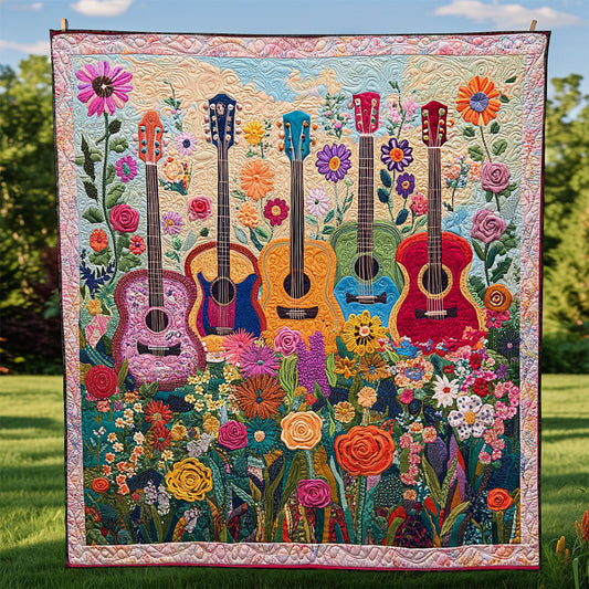 Guitar And Flower CQ2905029CL Quilt