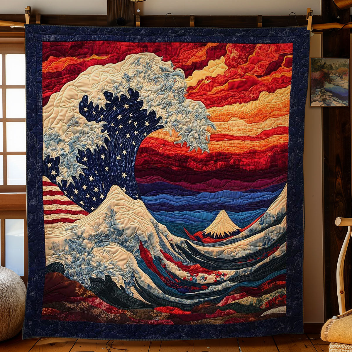 Sacred Memorial Day Wave WN0204034CL Quilt