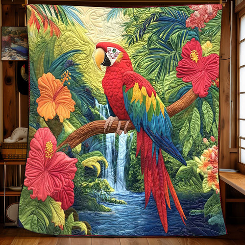 Scarlet Macaw Parrot WP2201041CL Quilt